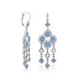 Lauren G. Adams Floral Knights Chandelier Earrings (Blue/Silver)